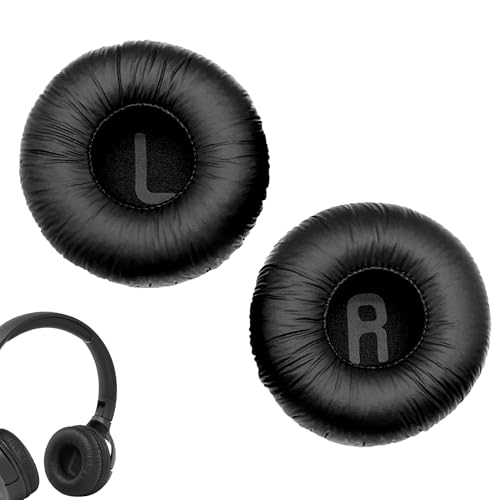 Replacement Headphone Pads 2 PCS Headphone Earpads 70mm Headphone Earpad Covers Ear Cushions Round Soft Sponge Replacement Ear Pads Compatible with JBL Tune 600BT T660NC T510BT T500 T450BT (Black)