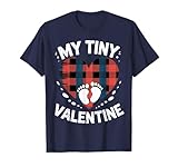 cute heart my tiny valentine pregnancy announcement quote maglietta