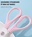 Baby Food Scissors Kicthen Shears - Portable Healthy Cute Kids Ceramic Scissors with Storage Case - Ideal for Cutting Meat, Chicken, Vegetables, and Fruits (Pink)