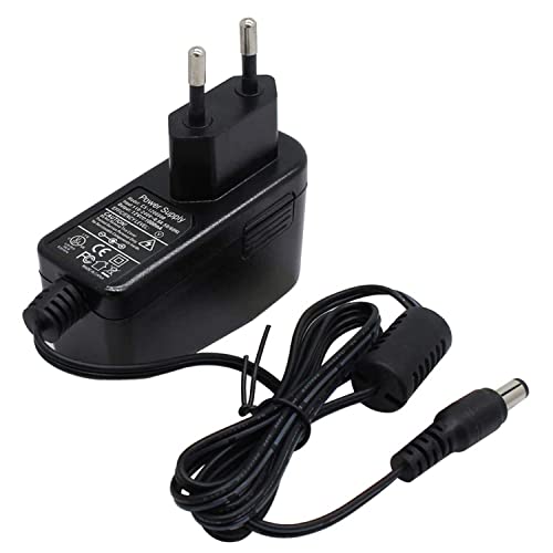 Tonton 12V 1A DC Fuente de alimentación para la cámara de vigilancia IP/CCTV, Cable de alimentación AC a DC, Cargador, Salida DC 12V 1000mA, Entrada AC 100V-240V/50 o 60Hz/0.4A MAX, Enchufe EU, Negro Cover
