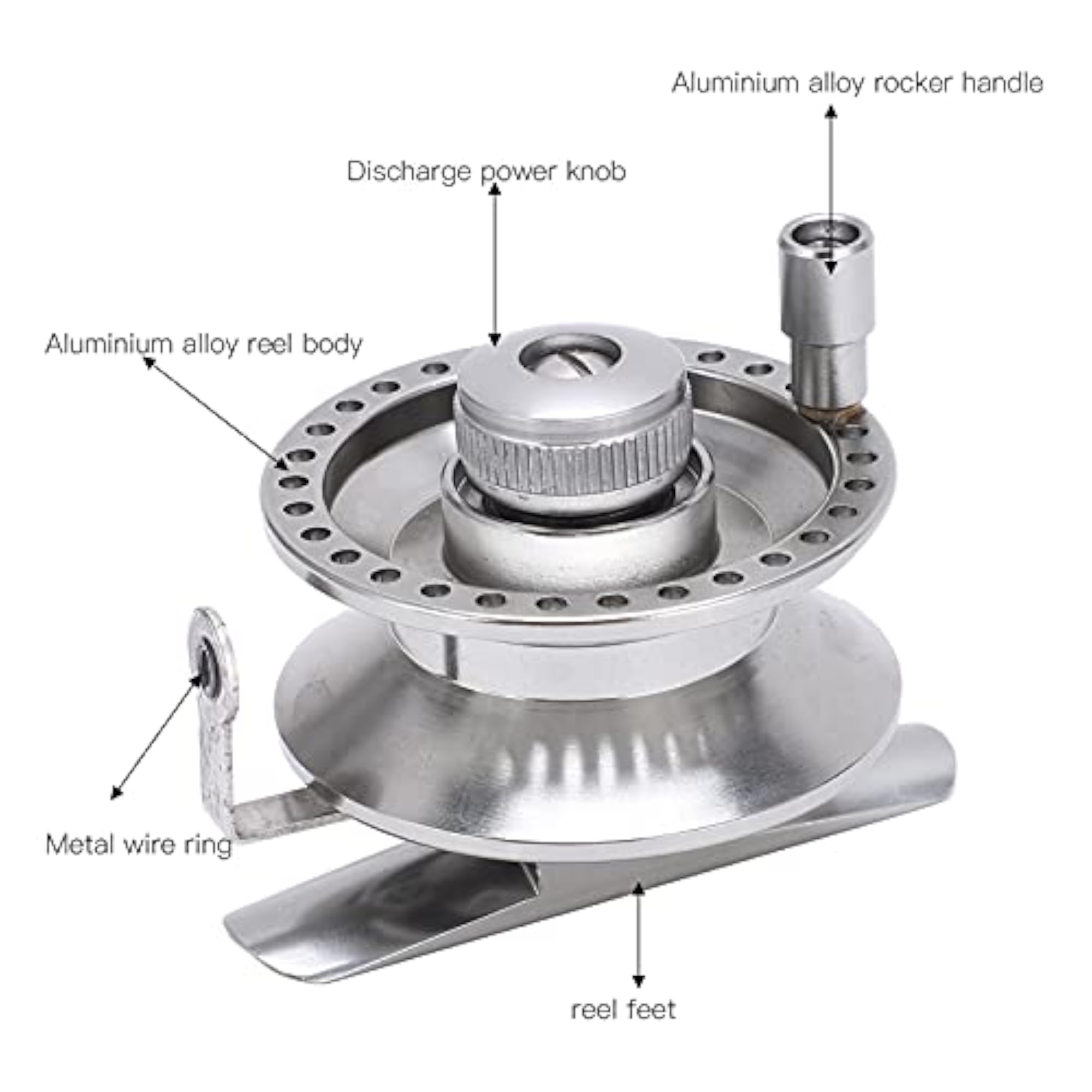 Full Metal Raft Reel, Compact Fishing Tool