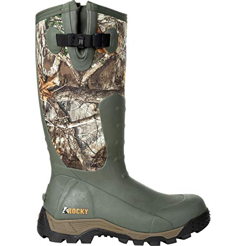 ROCKY Sport Pro Rubber Outdoor Boot, Realtree Edge, Size 10(M)
