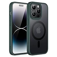CANSHN Cover Opaca per iPhone 14 Pro(6,1 Pollici), Custodia Traslucida Opaca Protettiva Sottile Antiurto - Nero