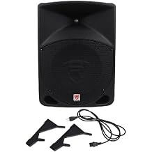 Rockville RPG10 10" 600W Peak/ 150W RMS، نظام مكبر صوت DJ/PA ثنائي الاتجاه، مدخلات XLR/RCA/1/4"، خزانة ABS خفيفة الوزن، لمنسقي الأغاني والصوت المباشر والأحداث
