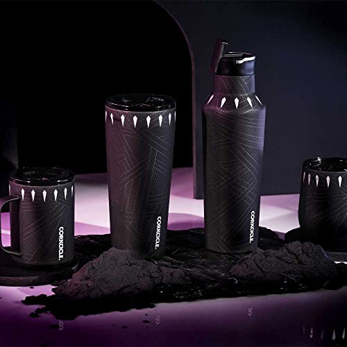 Corkcicle Sport Canteen - Water Bottle & Thermos - Triple Insulated Shatterproof Stainless Steel, 20 Oz, Marvel - Black Panther #TOP4