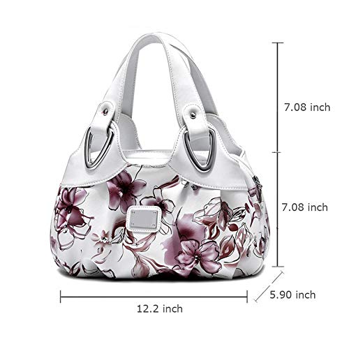 Barsine Vegan Leather Purse For Women Fashion Hobo Style Floral Handbag #TOP1