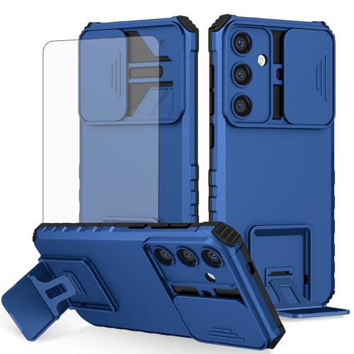 Coque Samsung S24 S25 5G anti-chute avec vitre écran et clapet de protection objectif photo