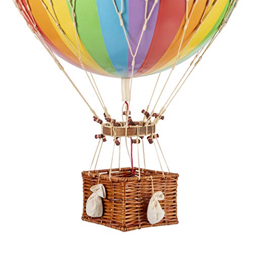 Authentic Models, Jules Verne Air Balloon, Hanging Home Decor - 27.6 Inch Height, Historic Hot Air Balloon Model For Home Decor, Detailed Vintage Decorations To Hang From Ceiling - Rainbow #TOP2