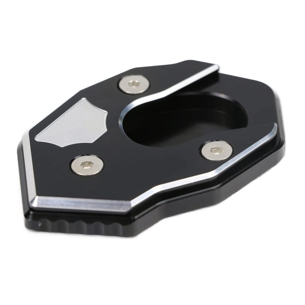 Support de béquille latérale moto Kawasaki Ninja et Z par extension de plaque d'appui noire