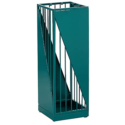 Paragüero de diseño elegante con estructura calada y base estable para hogar