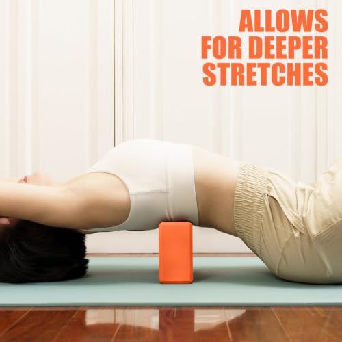 Image of Septo 2 Pcs Yoga Blocks, 9x6x3 Inch Foam Blocks for Pilates | High density EVA foam Yoga Props lightweight non-slip surface for meditation stretching balance training