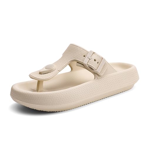 SECHRITE Flip Flops for Women Men Soft Cushion Thong Sandals Pillow Slippers for Shower Beach Pool Bathroom