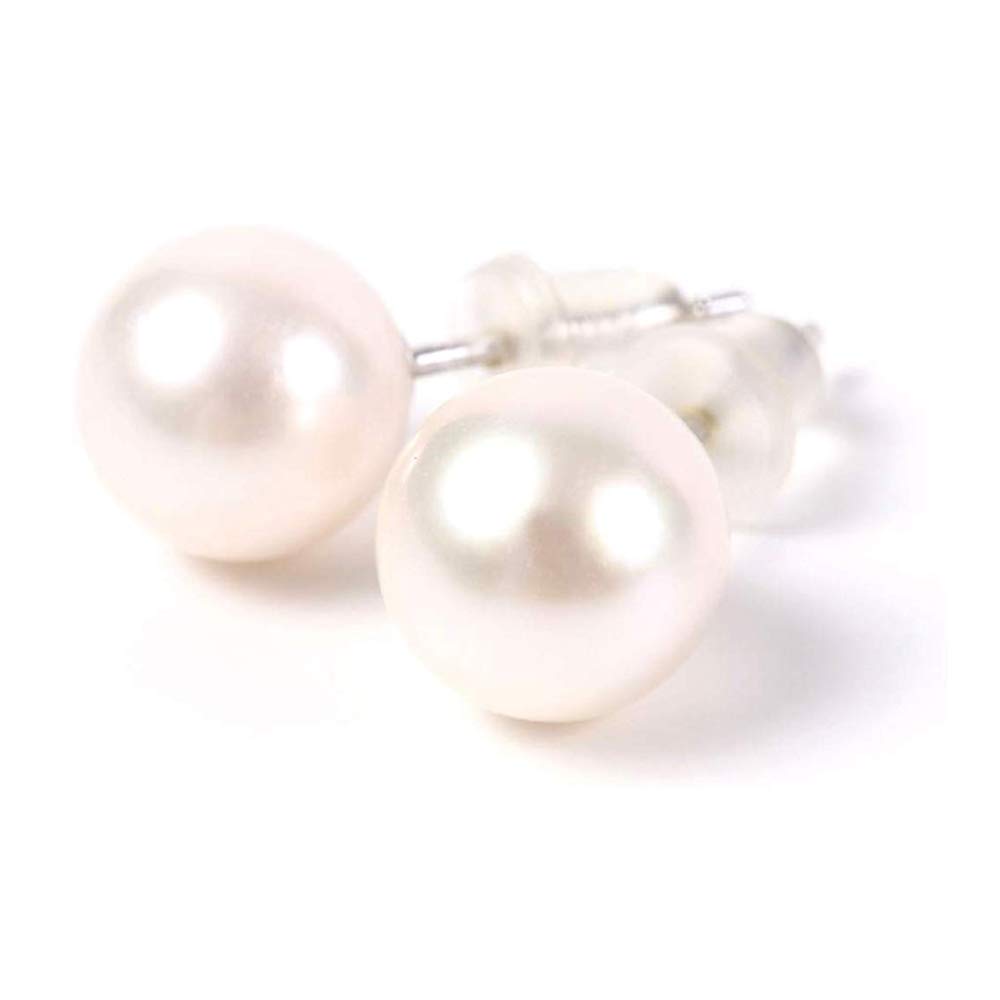 PLUSTER パールピアス 本真珠 日本産あこや真珠　　7mm-8mm Amazon | PLUSTER 本真珠 ピアス 一粒 SV925 【 宇和島 真珠