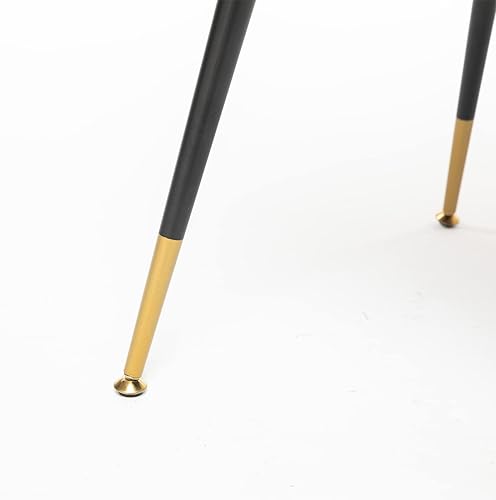 Miniatura 9 de Modern Contemporary Velvet Upholstered Dining Chair with Nailheads and Gold Tipped Black Metal Legs, Set of 2, Dining Chairs, Table & Chair Blue