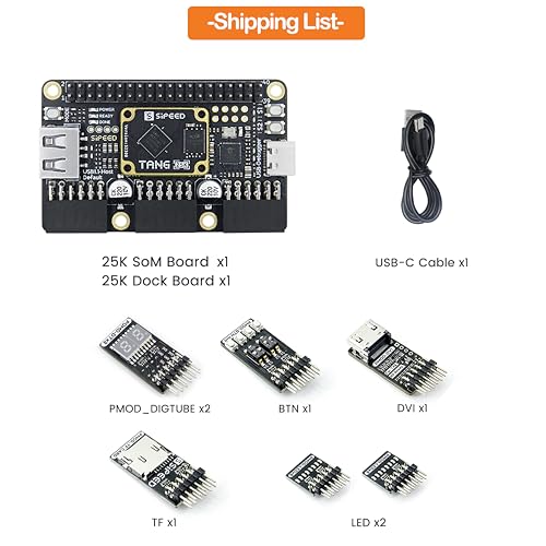 Sipeed Tang Primer 25K FPGA Development Board for Education with MIPI and HDMI Support
Sipeed Tang Primer 25K FPGA Board for RISC-V Educators with 64Mbits SDRAM
Sipeed Tang Primer 25K Development Board with |5Gbps Ethernet PMOD Port for Linux Users