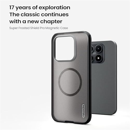 Image of Nillkin Case for Xiaomi Mi 17 (6.3 inch Inch) Super Frosted Shield Pro Magnetic Hard Back Soft Border (PC + TPU) Cover Raised Bezel Camera Protect Transparent Black Color