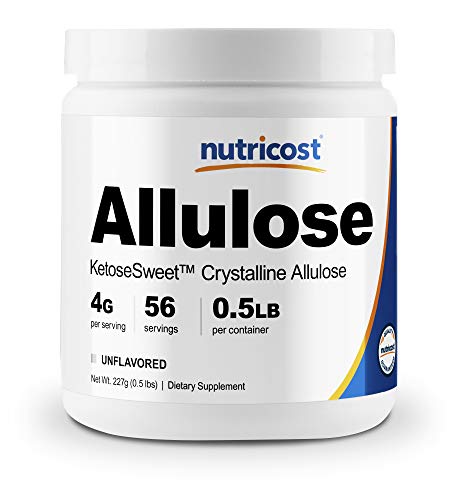 Nutricost Allulose Sweetener (8oz) - KETO Sugar, 0 Calorie, Low Carb, Natural Sugar Alternative, Crystalline Powder (.5 LB)