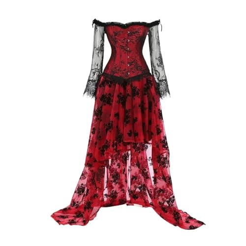 Corset en dentelle rouge 4XL galbant pour sublimer les formes