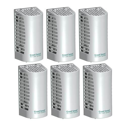Diversey Good Sense D100910596 60 Day Air Care System Dispenser, No Power Required, Spill Proof Deodorizing Janitorial Wall Mount Air Freshener Cartridge Holder, Pack of 6