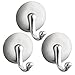 Price comparison product image iDesign 55270 York Strong Magnetic Hook, Stainless Steel Round Magnets with Hooks, Set of 3 Magnetic Hangers, Silver, 3.048x10.922x13.97 cm