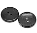 HOUSWEETY 30PCs Black 2 Holes Round Wood Sewing Buttons 30mm(1 1/8")Dia.