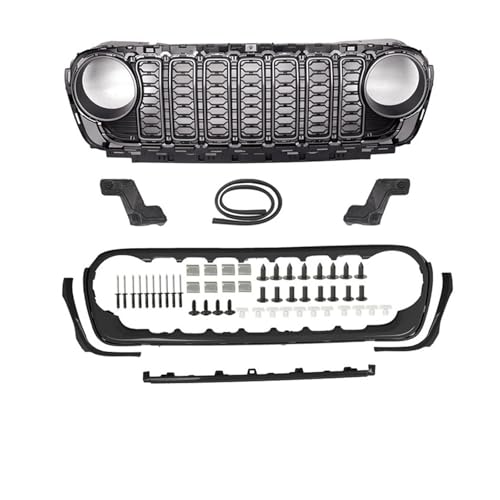 Calandre avant de pare-choc finition Bright Black pour Wrangler JL