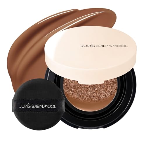 Image of JUNG SAEM MOOL Essential Skin Nuder Cushion | Natural Finish, Buildable Coverage Cushion Foundation by Korean Makeup Artist (Mini, 0.17 Fl Oz), 38C Maroon
