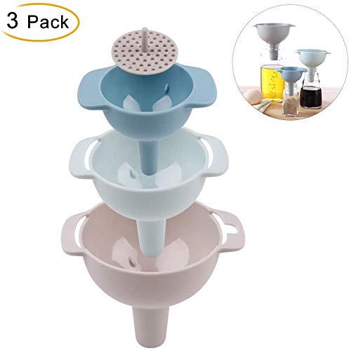RCruning-EU Embudo [3 Piezas] para Aceites Esenciales, Llenado del Frasco, Líquido, Polvo