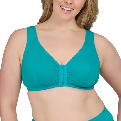 Image of LEADING LADY, Meryl, Front-Closure Cotton Bra, Comfort Sleep for Women, Breathable, Unlined, Full Coverage, Wireless, 36A-56H