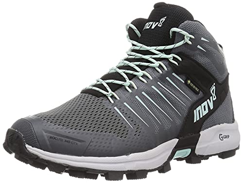 Inov-8 Women's Roclite G 345 GTX. Hiking Boot, Grey/Mint, 7.5