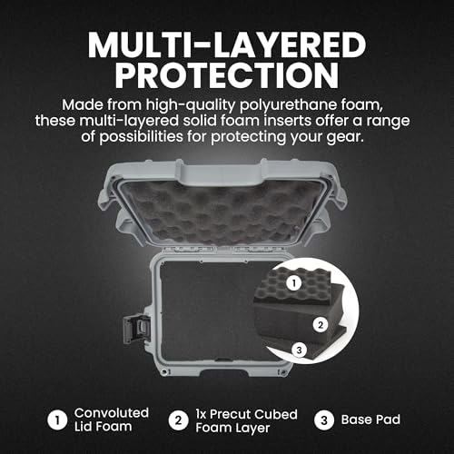 Image of NANUK 905 Hard Case with Foam - IP67 Waterproof Hard Case, Protective Hard-Shell Box for Camera, Drone & Gear - Impact-Resistant, Dustproof, Travel-ready, 12.5 inch x 10.1 inch x 6 inch, Made in Canada - Silver