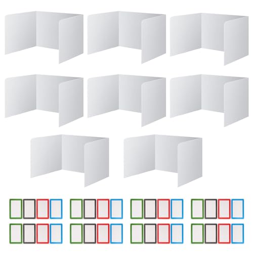 Hyakoz 8 Piezas Separador de Escritorio, Panel de Privacidad de Mesa de Oficina Separador Escritorio Separadores con Pegatinas para Oficina de Aprendizaje, Escuela, Biblioteca, Oficina