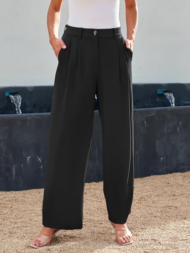 LILLUSORY Wide Leg Dress Pants Women's High Waisted Dressy Trousers4
