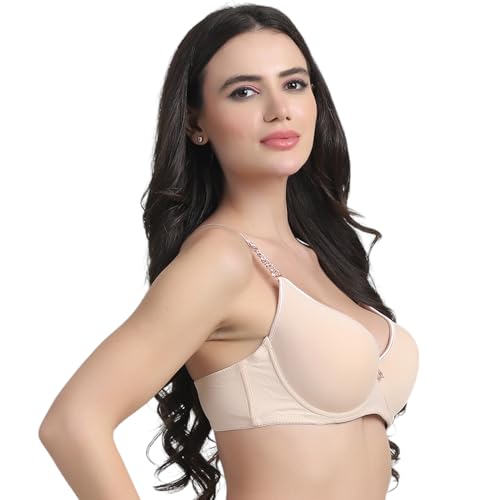 Image of Quttos PrettyCat Lightly Padded Underwired Sexy T-Shirt Bra with Chain Strap