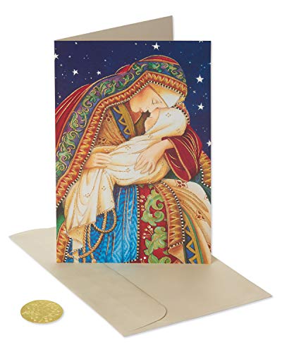 Cartes de Noël religieuses lot de 14 correspondance chrétienne Madone et enfant