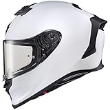 ScorpionEXO R1 Air Full Face Motorcycle Helmet with Pinlock Shield and Bluetooth Ready Speaker Pockets DOT ECE Solid (Matte Pearl White - Small)