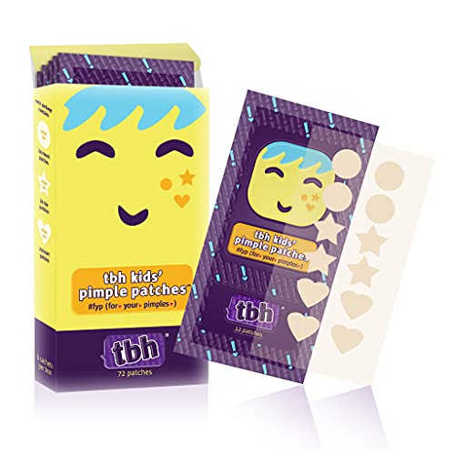 TBH Teen Pimple Patches For Tween Girls and Boys - Hyaluronic Acid Acne Pimple Patch Spot Treatment (72 Count) Star Pimple Patches For Face, Vegan and Cruelty Free