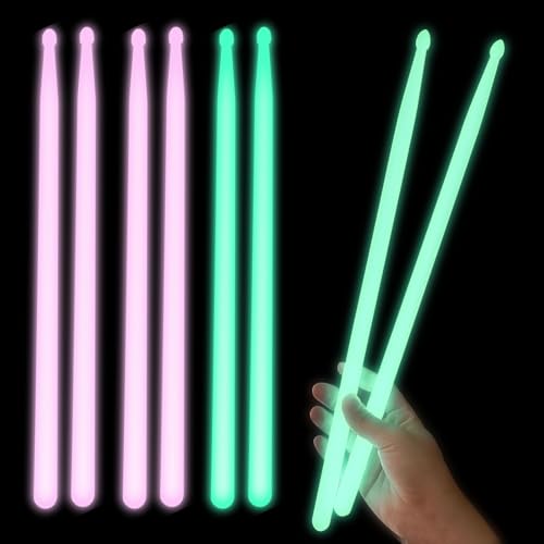 8 Pièces Baguettes De Batterie Lumineuses, Baguettes Lumineuses, Baguette Batterie, Baguette Tambour, Baguettes De Batterie Pour Événements Nocturnes Faire La Fête