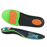 SUJEBKC 1 par de plantillas de soporte de arco para hombres, plantillas ortopédicas, plantillas para fascitis plantar, se pueden cortar, para sobrepronación, metatarsalgia, pies planos, dolor de talón