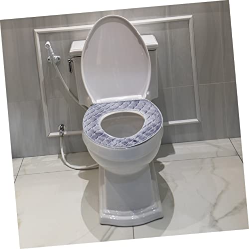 Yardwe 1 Stück Toilettenmatte Komfort Sitzkissen Weiche Warme Toilettenabdeckungen Toilettensitzkissen Fuzzy Toilettensitzabdeckung Toilettenklebepads Universal Toilettensitzbezüge – Bild 3