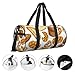 Bakery Bread Cake Pattern Travel Duffel Bag Large Weekender Overnight Bag Fashion Sports Gym Bags