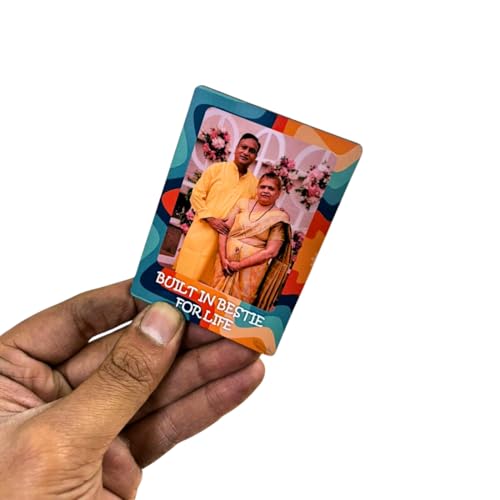 Image of Zesta Customized Fridge Magnet with Photo | Personalized Photo Frame Magnet for Fridge | Custom Picture Fridge Magnets | Polaroid Style Memory Photo Magnets for Birthday, Anniversary -3X2 Inches