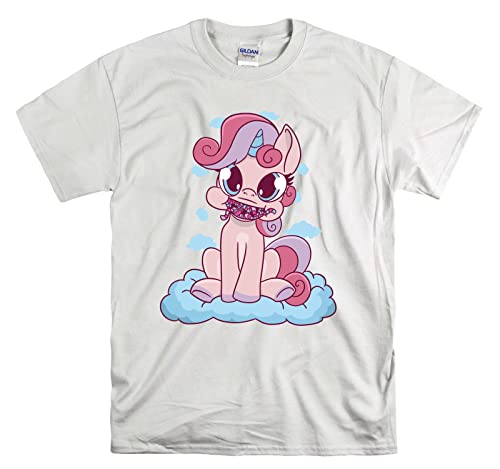 T-shirt Candy Unicorn Eating blanc XL mode homme et femme