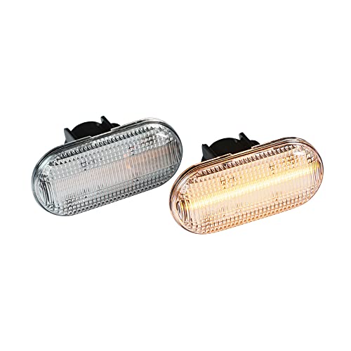 Nslumo Lot de 2 Clignotants Latéraux LED pour Clio Espace Twingo Verre Clair