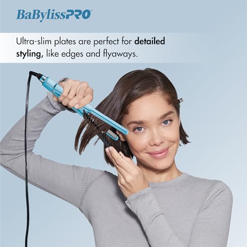 Image of BabylissPRO Nano Titanium Specialty Ionic Hair Straightener, Professional Flat Iron For All Hair Types