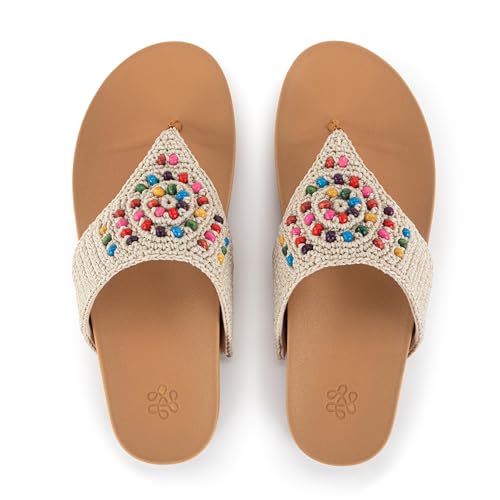 Image of The Sak Everly Slide Sandal - Women's Flat Fashion Slides with Soft Cushion Sole - Beach Slip On Sandals For Everyday