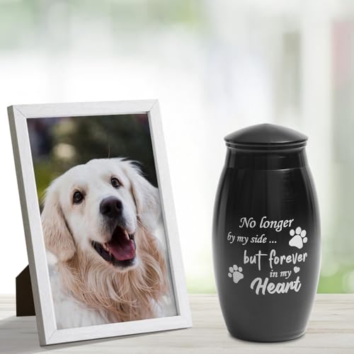 Image of Dog Memorial Gifts for Loss of Dog,Memorial Urn for Cat Ashes | 5.5 inches Small & Medium Aluminum Urns for Pet Ashes, Pet Memorial Urn for Pet Hair,Fur,Whiskers or Ashes (25 lbs Capacity)