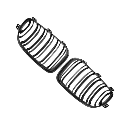 Rejilla de parachoques delantero negro brillante para Serie 1 E81 E82 E87 E88 de doble listón 7