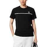 Lacoste - Playera de Manga Corta con Cuello Redondo y Ajuste Regular para Hombre, Negro -, 3X-Large