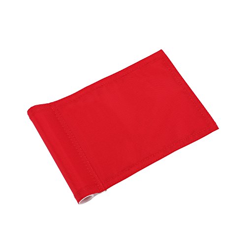 KONDAY Golf Flag，Practice Green Golf Flags, Solid Nylon and Checkered Training Golf Putting Green Flags, Indoor Outdoor Backyard Garden Portable Golf Target Flags 8" x 6" (red)